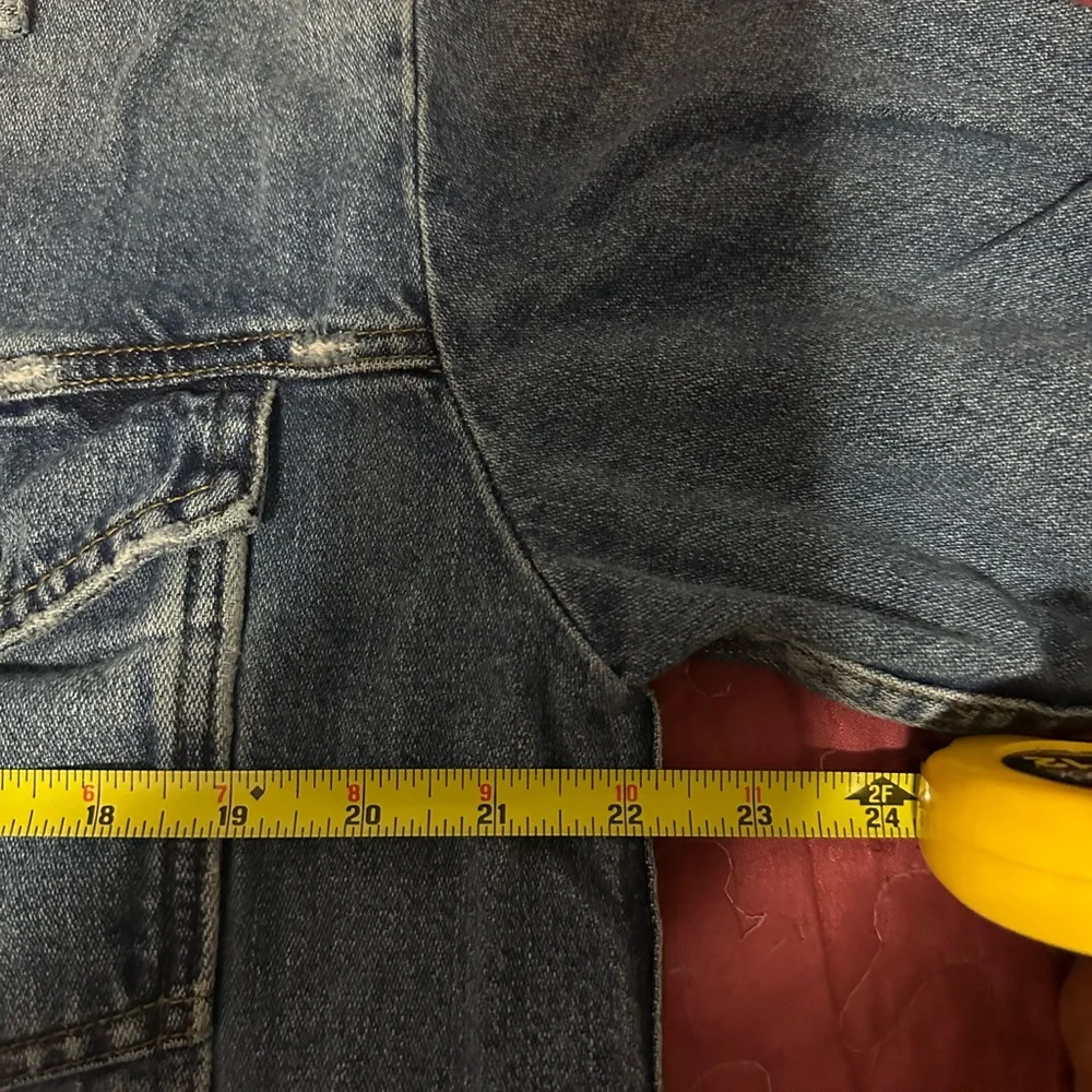 Free people size M blue denim over sized Jacket - Picture 9 of 13